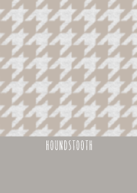 Plaid/checkered:Houndstooth-pink beige