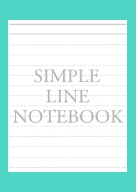 SIMPLE GRAY LINE NOTEBOOK/EMERALD GREEN