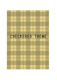 DUSTY YELLOW CHECKERED THEME/WHITE