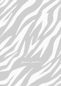 Zebra pattern -gray white