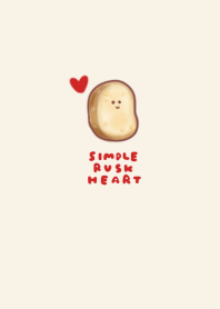 simple Rusk heart beige