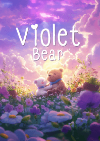 lovely bear in garden vibe