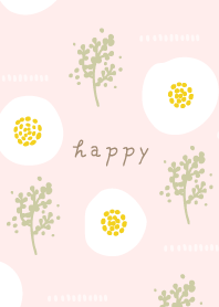 round flower and mimosa18 from Japan