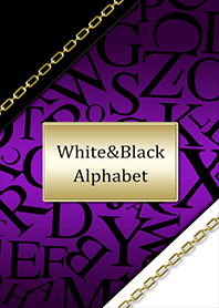Purple color alphabet