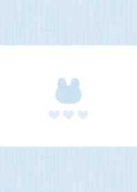 rabbit&heart(white&blue)