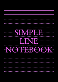 SIMPLE PINK LINE NOTEBOOKj-BLACK