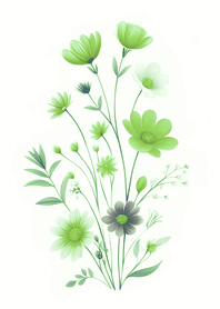 Forest flower collection(light green)