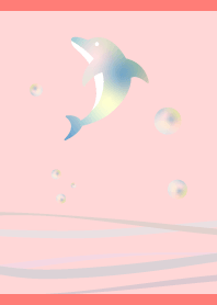 Summer Dolphin02 on red JP