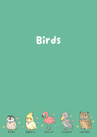 My beloved bird02 blue green