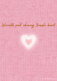 Warmth pink shining simple Heart