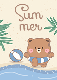 Brown bear on summer!