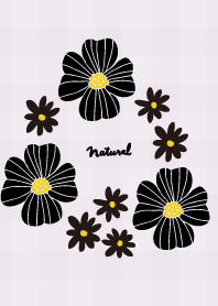 2 types of flowers check black22 Japan