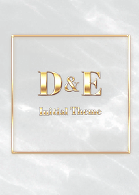[ D&E ]  Initial Theme Gold Gray