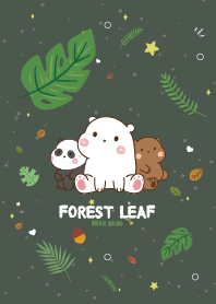 Three Bears Forest Leaf Lovely