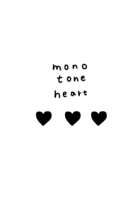 Monotone x heart. Stylish.