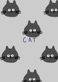 グレー×黒猫柄。