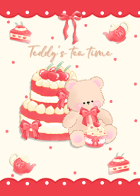 Teddy is tea time ( red )