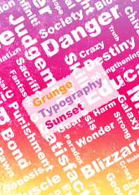 Grunge Typography Sunset