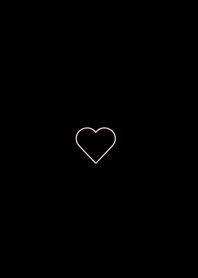 simple heart icon / black pink.
