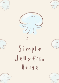 심플 해파리 핑크 베이지 귀엽다