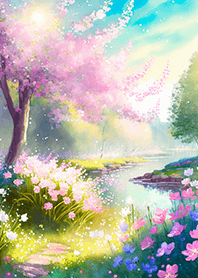優美な春の風景の着せかえ(Spring-785)