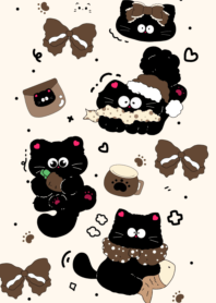 Black cat eats fish3