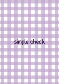 簡単なチェック : ギンガムチェック (紫色)