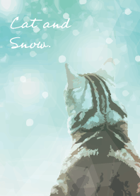 Cat and Snow - American - #illustration