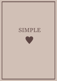 SIMPLE HEART =chocolate brown=