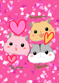 three hamsters passion pink