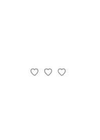 小心心 -  white gray.