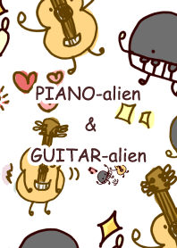 PIANO-alien & GUITAR-alien_cute.