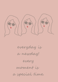 everyday is a newday (dusty pink)