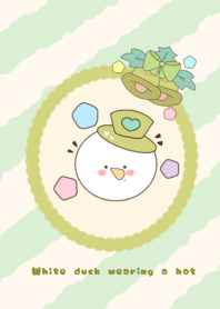 White duck wearing a hat2