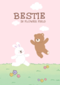Bestie in flower field