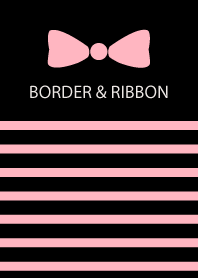 BORDER & RIBBON -Pink Ribbon 2-