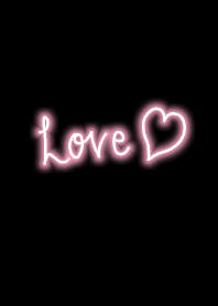 Glowing LOVE pink.