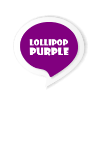 Lollipop Purple Button In White V.3