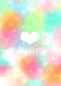 Watercolor-heart and star