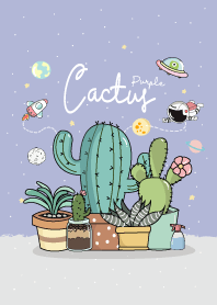 Cactus On Space. (Purple)