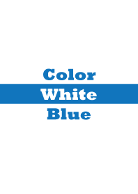 Simple Color : White + Blue 5 (J)