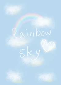 Rainbow sky -heart-