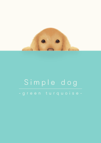 simple dog/green turquoise