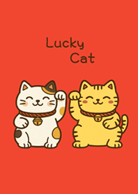 Blessings Lucky Cat-Orange