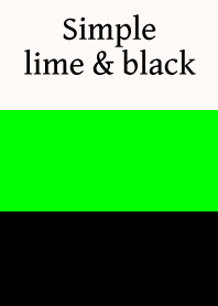 Simple lime & black.