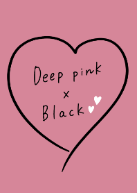 大人シンプル・深みピンク×ブラック