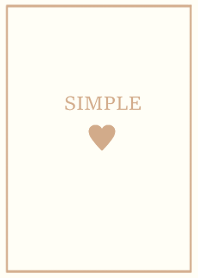 SIMPLE HEART -mocha beige-