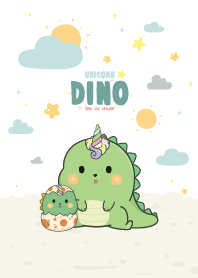 Dino Unicorn Summer Day Kawaii