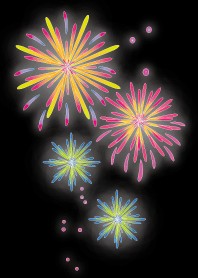 Holiday seasons beautiful fireworks