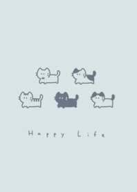 Long Cat small-light blue white-